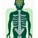 Person with correct posture icon