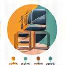 Chair with color swatches icon